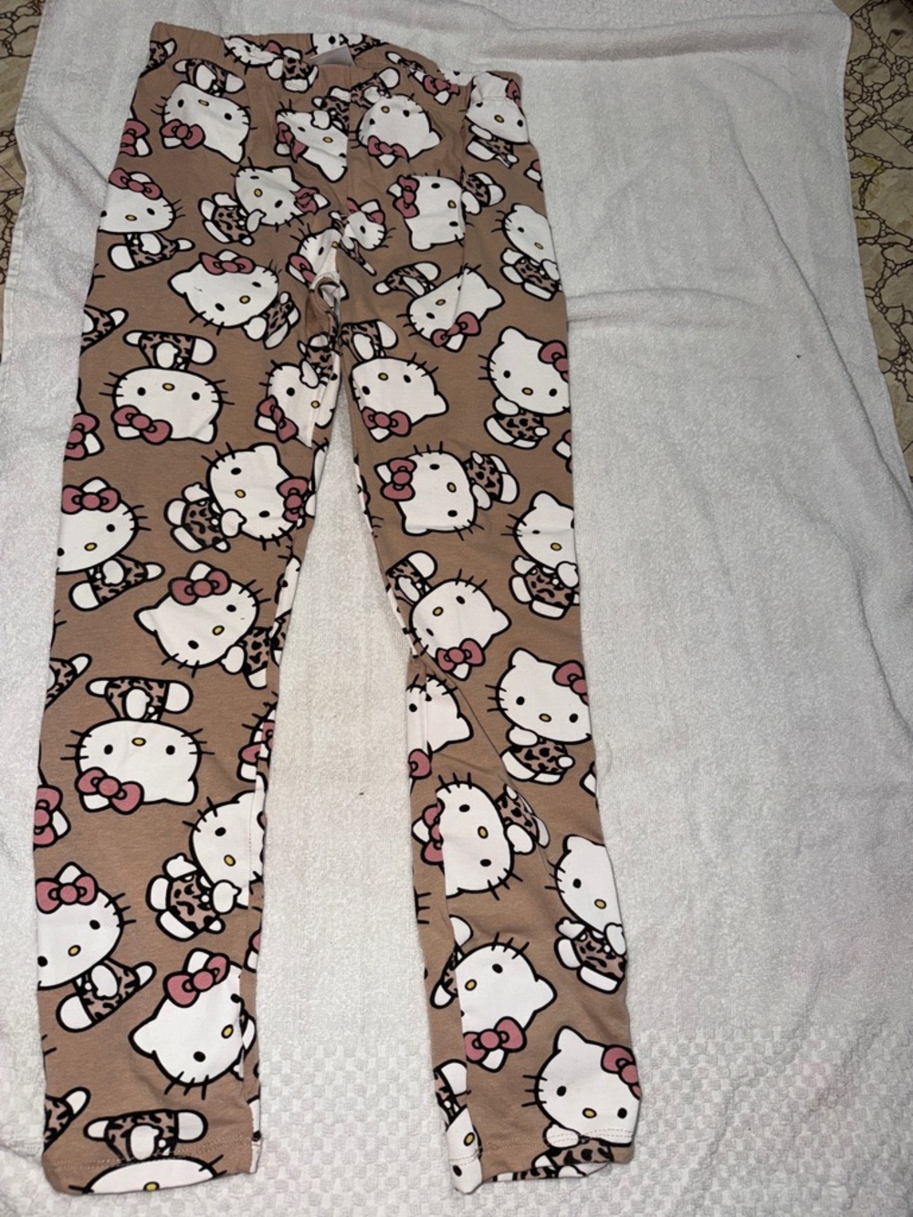 Hello Kitty Beige Printed Girls' Leggings